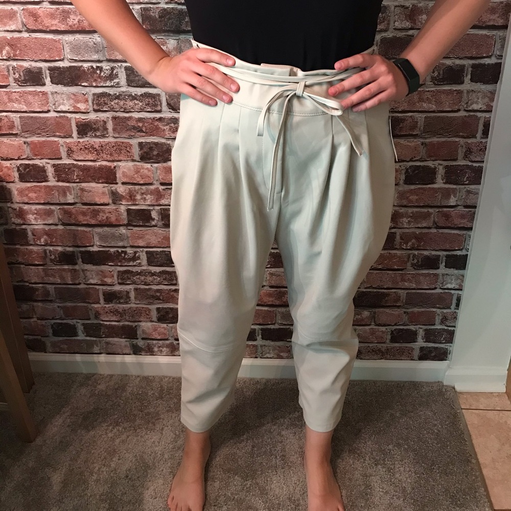 Faux leather pants
